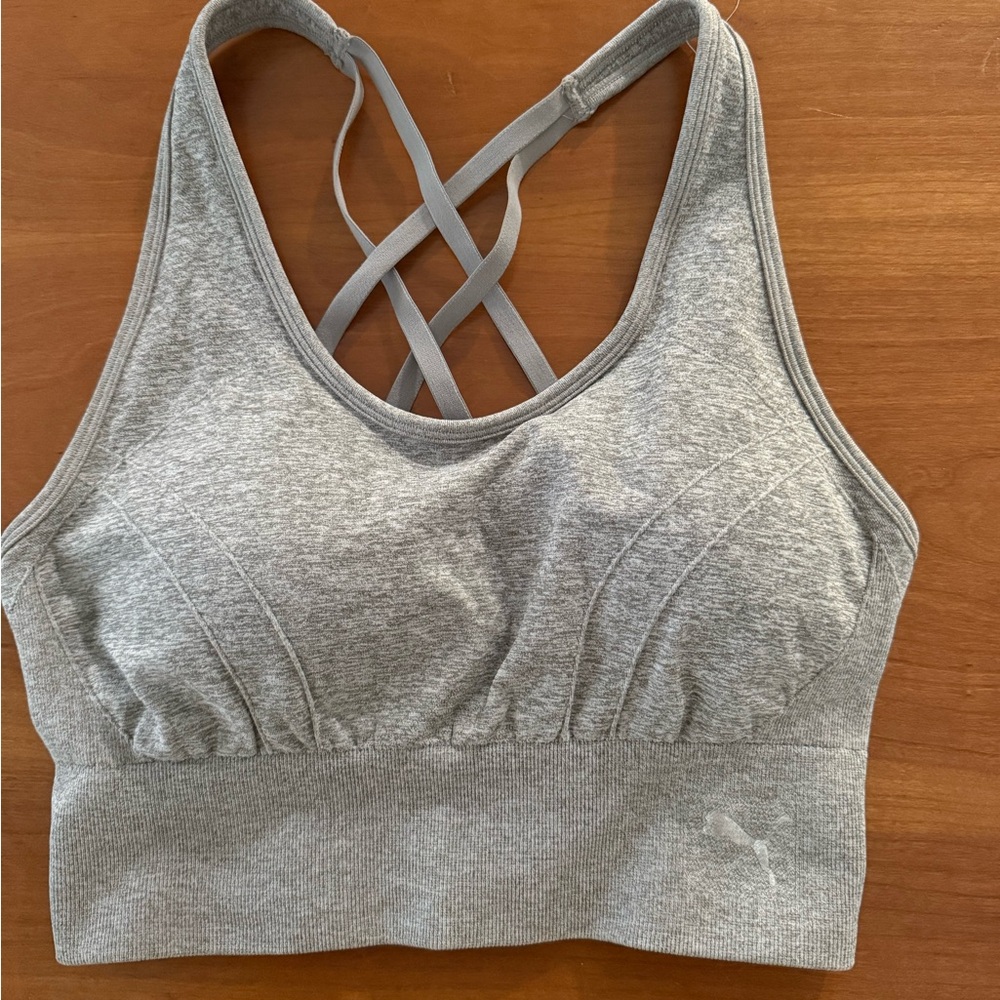 Gray Sports Bra Puma L